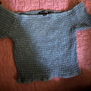 Fashion Nova baby blue cropped tee